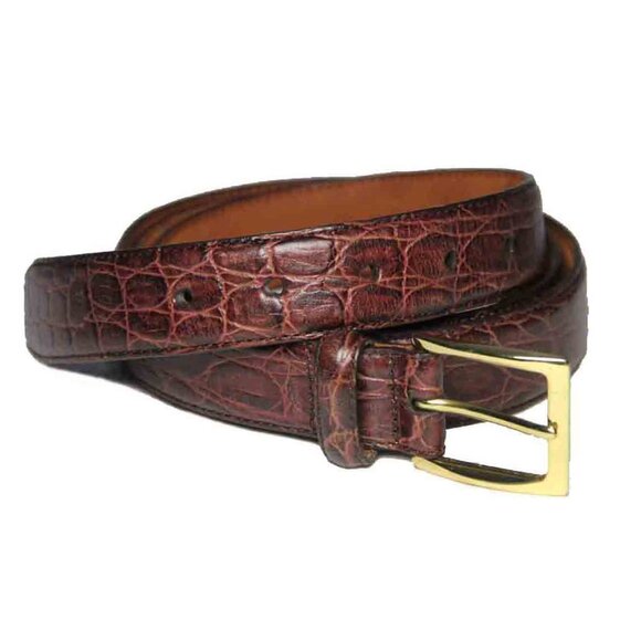 Cole Haan Brown Leather Dress Belt Men's Size 46 - Picture 2 of 2